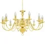 Golden chandelier with 12 E14 bulbs by vidaXL, chandeliers - Ref: Foro24-281623, Price: 168,72 €, Discount: %