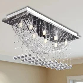 Ceiling lamp with glass tears 8 x G9 29 cm by vidaXL, ceiling lights - Ref: Foro24-241391, Price: 150,65 €, Discount: %