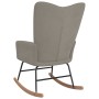 Hellgrauer Schaukelstuhl aus Samt von vidaXL, Schaukelstühle - Ref: Foro24-327743, Preis: 109,69 €, Rabatt: %