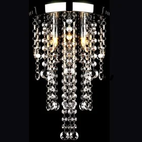 White hanging metal lamp with crystal decorations by vidaXL, chandeliers - Ref: Foro24-241382, Price: 35,49 €, Discount: %