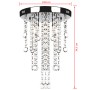 Weiße Hängelampe aus Metall mit Glasornamenten von vidaXL, Kronleuchter - Ref: Foro24-241382, Preis: 34,80 €, Rabatt: %