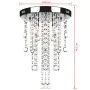 White hanging metal lamp with crystal decorations by vidaXL, chandeliers - Ref: Foro24-241382, Price: 35,49 €, Discount: %