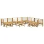 Set de muebles de jardín 11 piezas bambú y cojines gris claro by vidaXL, Garden sets - Ref: Foro24-3155097, Price: 1,00 €, Di...