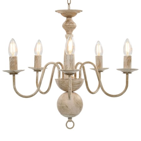 Antique white chandelier 5 x E14 bulbs by vidaXL, chandeliers - Ref: Foro24-281614, Price: 72,65 €, Discount: %