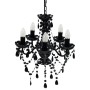 Kristallkronleuchter 5 Glühbirnen schwarz von vidaXL, Kronleuchter - Ref: Foro24-240308, Preis: 59,74 €, Rabatt: %