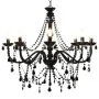 Schwarzer Perlen-Kronleuchter mit 8 E14-Glühbirnen von vidaXL, Kronleuchter - Ref: Foro24-281605, Preis: 158,98 €, Rabatt: %