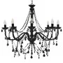 Schwarzer Perlen-Kronleuchter mit 8 E14-Glühbirnen von vidaXL, Kronleuchter - Ref: Foro24-281605, Preis: 158,98 €, Rabatt: %