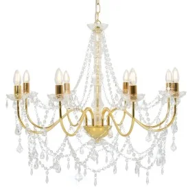 Chandelier with golden beads 8 E14 bulbs by vidaXL, chandeliers - Ref: Foro24-281607, Price: 194,75 €, Discount: %