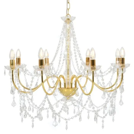 Chandelier with golden beads 8 E14 bulbs by vidaXL, chandeliers - Ref: Foro24-281607, Price: 195,20 €, Discount: %