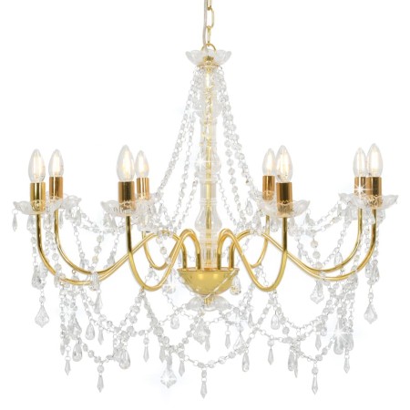 Kronleuchter mit goldenen Perlen, 8 E14-Glühbirnen von vidaXL, Kronleuchter - Ref: Foro24-281607, Preis: 190,51 €, Rabatt: %