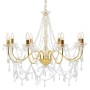 Kronleuchter mit goldenen Perlen, 8 E14-Glühbirnen von vidaXL, Kronleuchter - Ref: Foro24-281607, Preis: 190,51 €, Rabatt: %