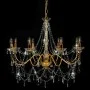 Chandelier with golden beads 8 E14 bulbs by vidaXL, chandeliers - Ref: Foro24-281607, Price: 195,20 €, Discount: %