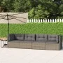 4-teiliges Gartenmöbel-Set und graue synthetische Rattankissen von vidaXL, Gartensets - Ref: Foro24-319611, Preis: 360,30 €, ...