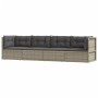 4-teiliges Gartenmöbel-Set und graue synthetische Rattankissen von vidaXL, Gartensets - Ref: Foro24-319611, Preis: 322,11 €, ...
