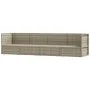 4-teiliges Gartenmöbel-Set und graue synthetische Rattankissen von vidaXL, Gartensets - Ref: Foro24-319611, Preis: 360,30 €, ...