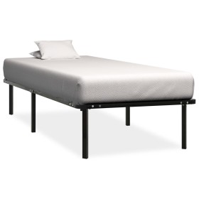 Estructura de cama de metal negro 90x200 cm