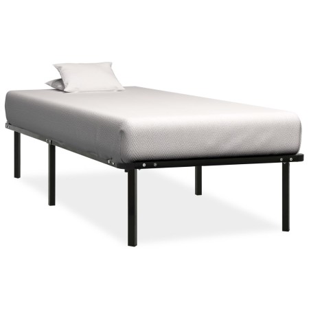 Estructura de cama de metal negro 90x200 cm de vidaXL, Camas y somieres - Ref: Foro24-284678, Precio: 89,78 €, Descuento: %