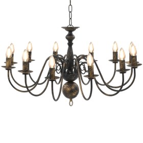 Antique black chandelier 12 E14 bulbs by vidaXL, chandeliers - Ref: Foro24-281621, Price: 150,86 €, Discount: %