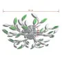 Ceiling lamp in the shape of a leaf made of glass with 5 E14 green and white bulbs. by vidaXL, ceiling lights - Ref: Foro24-2...