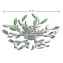 Kristall Deckenleuchte Blatt Form 5 E14 grün und weiß von vidaXL, Deckenleuchten - Ref: Foro24-241478, Preis: 55,20 €, Rabatt: %