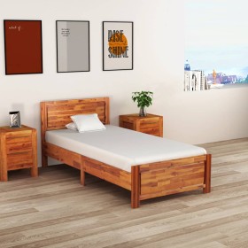 Estructura de cama de madera maciza de acacia 90x200 cm