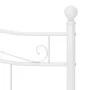 White metal bed frame 160x200 cm by vidaXL, Beds and slatted bases - Ref: Foro24-325001, Price: 173,73 €, Discount: %
