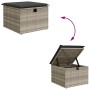 Set de sofás de jardín 6 pzas y cojines ratán sintético gris