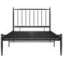 Estructura de cama de metal negro 90x200 cm de vidaXL, Camas y somieres - Ref: Foro24-325009, Precio: 115,74 €, Descuento: %