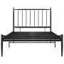 Schwarzer Metallbettrahmen 90x200 cm von vidaXL, Betten und Lattenroste - Ref: Foro24-325009, Preis: 113,45 €, Rabatt: %
