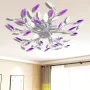 Lámpara de techo brazos de cristal forma hoja 5 bombillas E14 by vidaXL, ceiling lights - Ref: Foro24-241477, Price: 47,35 €,...