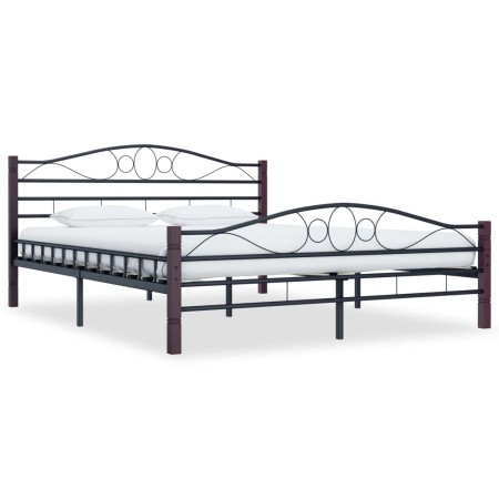Schwarzer Metallbettrahmen 180x200 cm von vidaXL, Betten und Lattenroste - Ref: Foro24-285295, Preis: 176,06 €, Rabatt: %