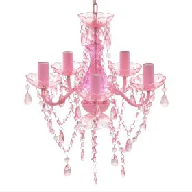 Kristall Kronleuchter 5 Glühbirnen rosa von vidaXL, Kronleuchter - Ref: Foro24-240310, Preis: 58,14 €, Rabatt: %