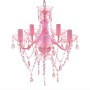 Kristall Kronleuchter 5 Glühbirnen rosa von vidaXL, Kronleuchter - Ref: Foro24-240310, Preis: 59,23 €, Rabatt: %