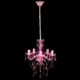 Kristall Kronleuchter 5 Glühbirnen rosa von vidaXL, Kronleuchter - Ref: Foro24-240310, Preis: 59,23 €, Rabatt: %