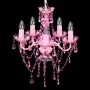 Kristall Kronleuchter 5 Glühbirnen rosa von vidaXL, Kronleuchter - Ref: Foro24-240310, Preis: 58,14 €, Rabatt: %
