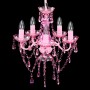 Kristall Kronleuchter 5 Glühbirnen rosa von vidaXL, Kronleuchter - Ref: Foro24-240310, Preis: 59,23 €, Rabatt: %