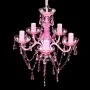 Crystal chandelier lamp with 5 pink light bulbs by vidaXL, chandeliers - Ref: Foro24-240310, Price: 58,14 €, Discount: %