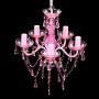 Kristall Kronleuchter 5 Glühbirnen rosa von vidaXL, Kronleuchter - Ref: Foro24-240310, Preis: 59,23 €, Rabatt: %