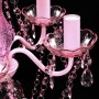 Crystal chandelier lamp with 5 pink light bulbs by vidaXL, chandeliers - Ref: Foro24-240310, Price: 59,23 €, Discount: %