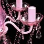Crystal chandelier lamp with 5 pink light bulbs by vidaXL, chandeliers - Ref: Foro24-240310, Price: 58,14 €, Discount: %
