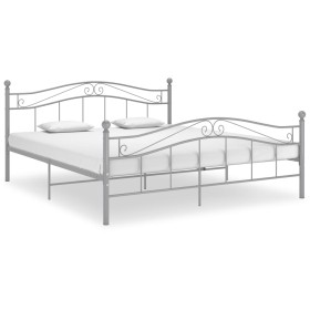 Graues Metallbettgestell 140x200 cm von vidaXL, Betten und Lattenroste - Ref: Foro24-324999, Preis: 130,39 €, Rabatt: %