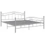 Gray metal bed frame 140x200 cm by vidaXL, Beds and slatted bases - Ref: Foro24-324999, Price: 132,97 €, Discount: %