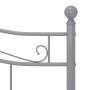 Estructura de cama de metal gris 140x200 cm de vidaXL, Camas y somieres - Ref: Foro24-324999, Precio: 123,65 €, Descuento: %