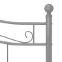 Gray metal bed frame 140x200 cm by vidaXL, Beds and slatted bases - Ref: Foro24-324999, Price: 132,97 €, Discount: %