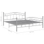 Estructura de cama de metal gris 140x200 cm de vidaXL, Camas y somieres - Ref: Foro24-324999, Precio: 123,65 €, Descuento: %