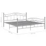 Gray metal bed frame 140x200 cm by vidaXL, Beds and slatted bases - Ref: Foro24-324999, Price: 132,97 €, Discount: %
