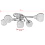 Deckenleuchte mit Glasschirmen für 5 E14-Glühbirnen von vidaXL, Deckenleuchten - Ref: Foro24-241480, Preis: 44,78 €, Rabatt: %