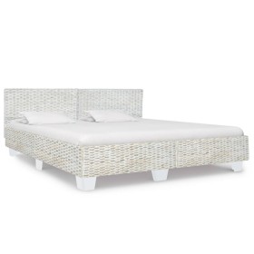 Grauer Bettrahmen aus natürlichem Rattan, 180 x 200 cm von vidaXL, Betten und Lattenroste - Ref: Foro24-283093, Preis: 339,93...
