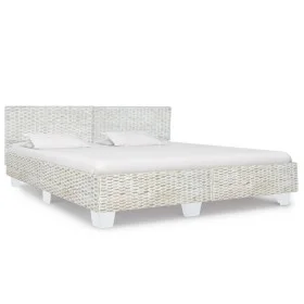 Gray natural rattan bed frame 180x200 cm by vidaXL, Beds and slatted bases - Ref: Foro24-283093, Price: 359,39 €, Discount: %