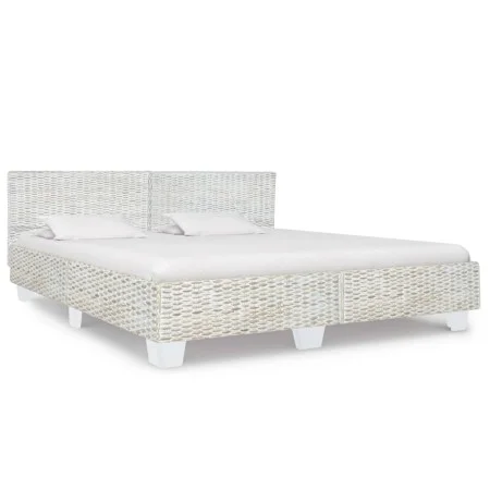 Estructura de cama ratán natural gris 180x200 cm de vidaXL, Camas y somieres - Ref: Foro24-283093, Precio: 346,53 €, Descuent...